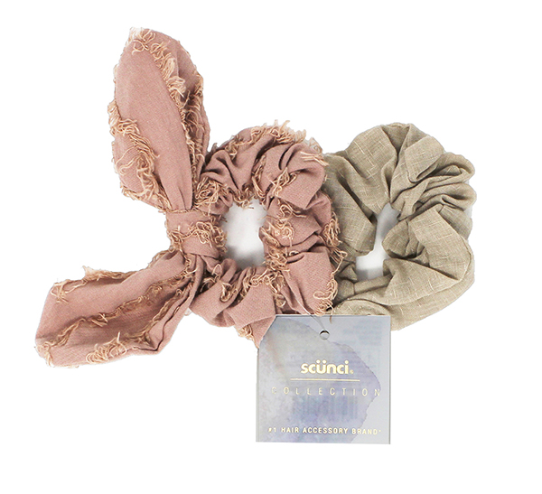 Scunci Scrunchies - Blush / Tan - 2 pcs - Click Image to Close